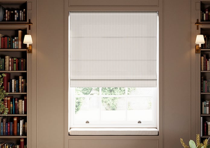 Laura Ashley Burnsall Stripe, White Sands - Roman Blind - Image 3